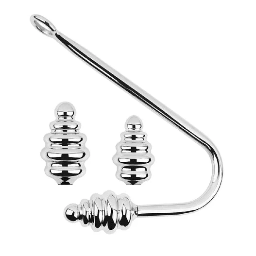Ribbed Hook 8826 Anal Set GreatBenefit Screw-in 0702